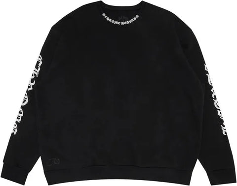 Chrome Hearts Neck Logo Crewneck Sweatshirt Black