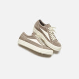 Rick Owens Vintage Dust Milk Low-Top Sneakers