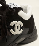 Chanel Mesh, Suede Calfskin & Grained Calfskin 
Black & White Sneakers