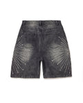 Vale Blue Cluster Jorts Black