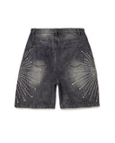 Vale Blue Cluster Jorts Black