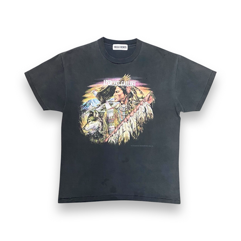 1Percent Gallery Native American Eagle Gray Vintage Tee