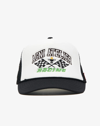 Agni Atelier Racing Black Trucker Hat