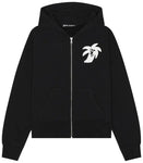 Palm Angels Hunter Zipped Hoody Black White