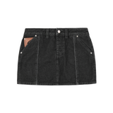 Corteiz Stitch Down Denim Skirt Black