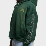 HMDD Crystal Zip Up Green Bean