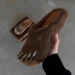 Bravest Studios BROWN BEAR CLAW MULES
