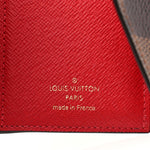 LV Damier Ebene Red Victorine Wallet