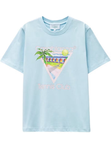 Casablanca Tennix Club T-shirt Light Blue