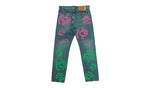 Denim Tears Bstroy Tears 501 Light Wash Jean Pink/Green