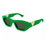 Bottega Veneta Triangle Acetate 54MM Geometric Sunglasses