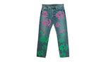 Denim Tears Bstroy Tears 501 Light Wash Jean Pink/Green