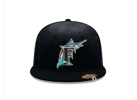 Miami Marlins Velvet Visor Clip 59FIFTY Fitted