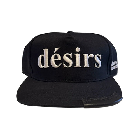 Matiere De Desirs - Leather Patch Hat - Black