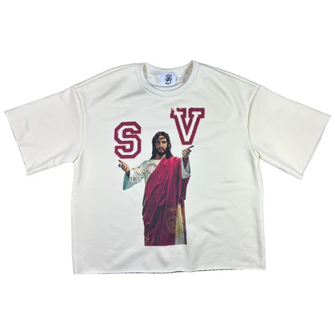 Saint Vanity Cream Jesus Crewneck