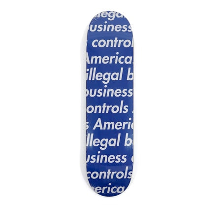 Supreme Illegal Business Skateboard Deck Blue