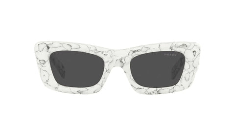 Prada Sunglasses PR 13ZSF Matte White Marble/Dark Gray
