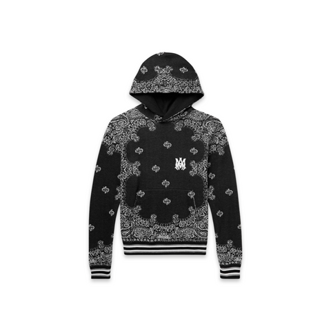 Amiri Bandana Cashmere Black Hoodie