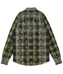 AMIRI - BLEACH BANDANA SHADOW PLAID SHIRT