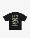 Agni Atelier Fuego Floral Black Tee
