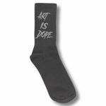 Art Is Dope Socks Gray/White