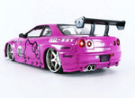Jada 1:24 Diecast 2002 Nissan Skyline with Hello Kitty Figure