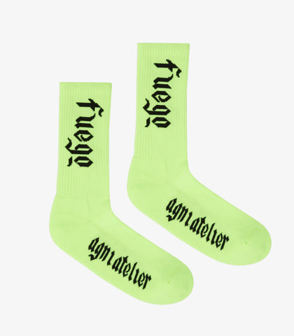 Agni Atelier Fuego Socks Neon Green