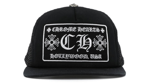 Chrome Hearts CH Hollywood Trucker Hat Youth Black/Black
