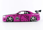 Jada 1:24 Diecast 2002 Nissan Skyline with Hello Kitty Figure